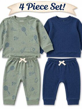 NWT Carter’s 4 Piece Athletic Wear Set Toddler Boy Size 24 Months Mix & Match
